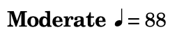 Moderate Tempo Text