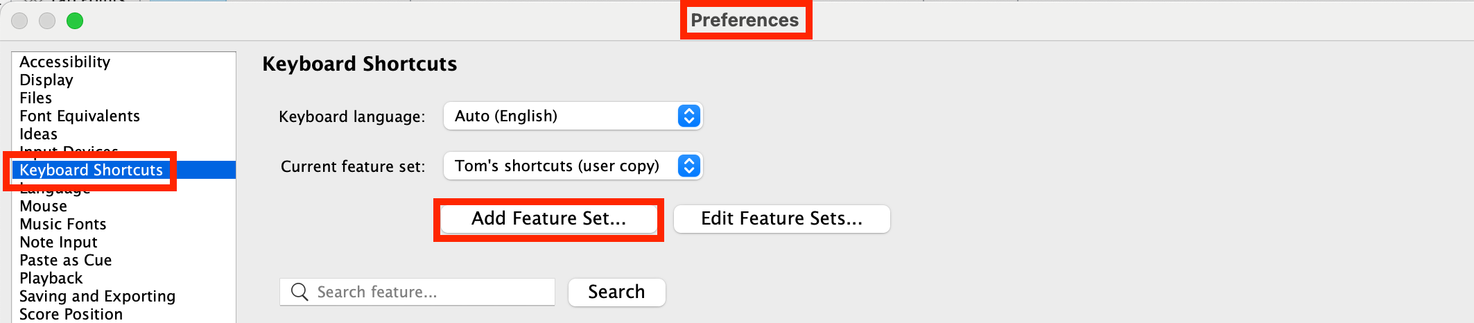 Sibelius Preferences